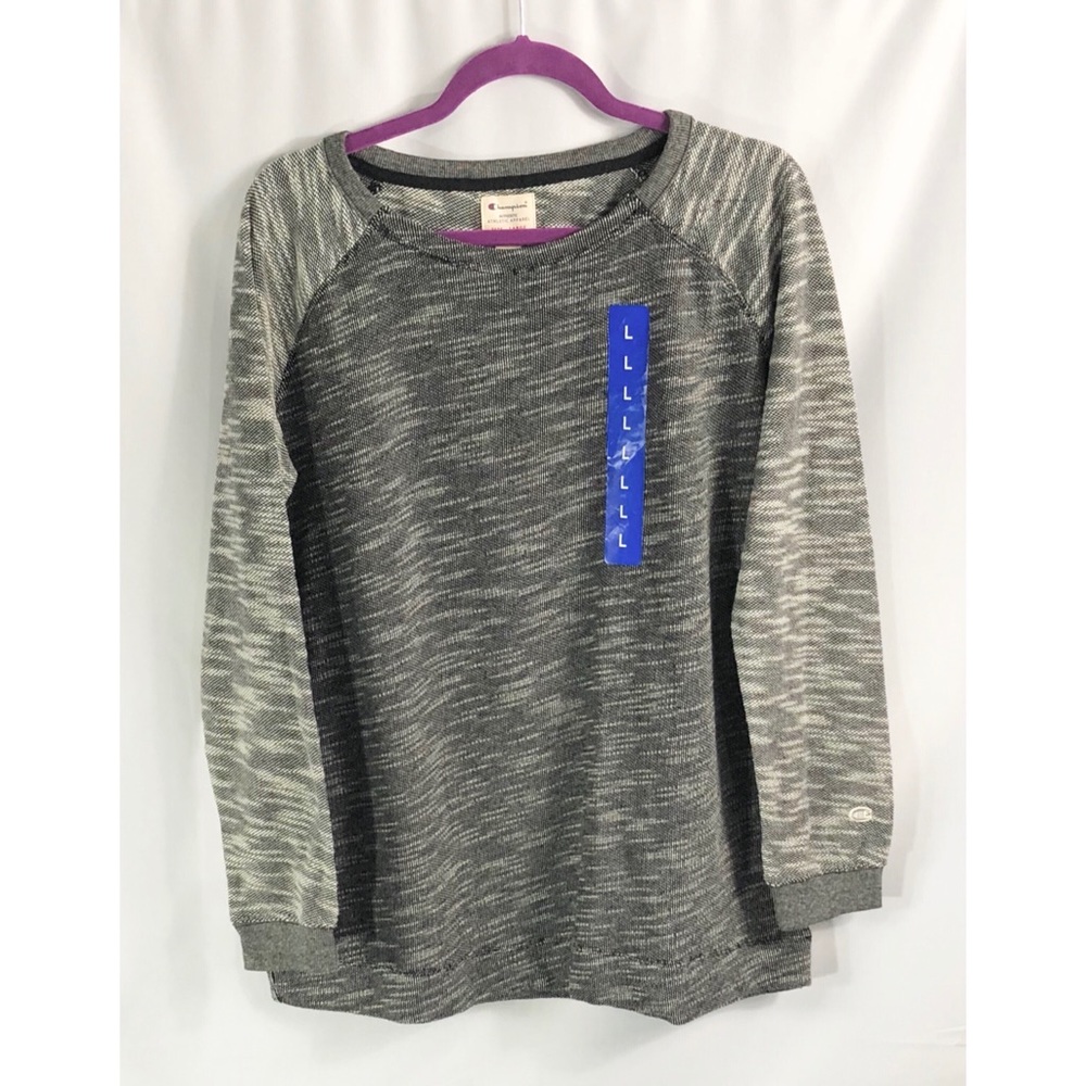 🆕 Champion Textured Gray Long Sleeve Top